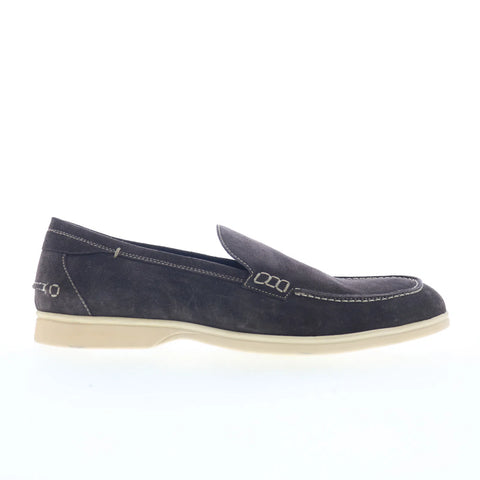 Di Bianco Etna Mens Gray Suede Slip On Loafers & Slip Ons Casual Shoes