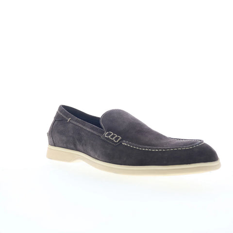 Di Bianco Etna Mens Gray Suede Slip On Loafers & Slip Ons Casual Shoes