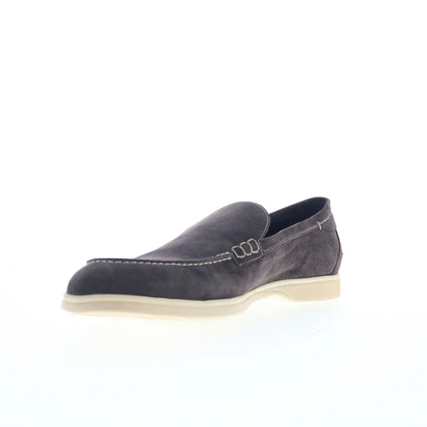Di Bianco Etna Mens Gray Suede Slip On Loafers & Slip Ons Casual Shoes