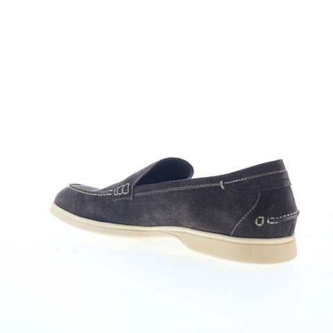 Di Bianco Etna Mens Gray Suede Slip On Loafers & Slip Ons Casual Shoes