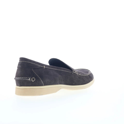 Di Bianco Etna Mens Gray Suede Slip On Loafers & Slip Ons Casual Shoes