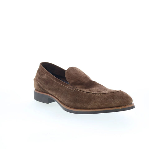 Di Bianco Etna Mens Brown Suede Slip On Loafers & Slip Ons Penny Shoes
