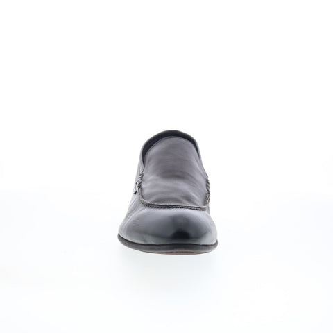 Di Bianco Etna Mens Black Leather Slip On Loafers & Slip Ons Casual Shoes