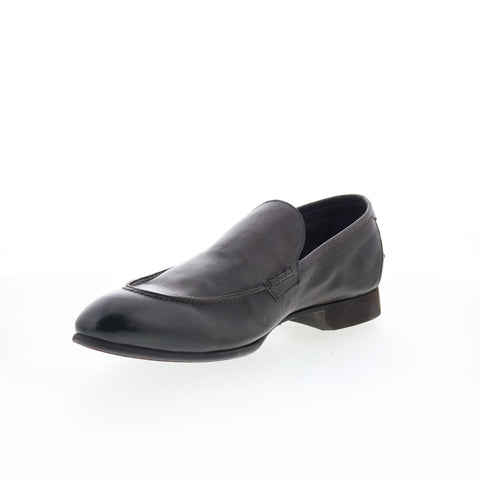 Di Bianco Etna Mens Black Leather Slip On Loafers & Slip Ons Casual Shoes