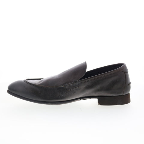 Di Bianco Etna Mens Black Leather Slip On Loafers & Slip Ons Casual Shoes