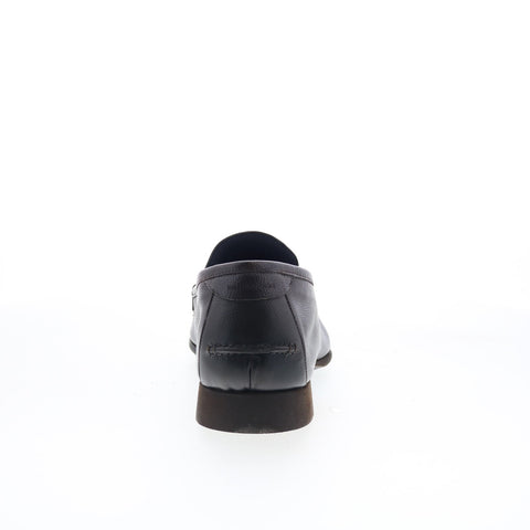 Di Bianco Etna Mens Black Leather Slip On Loafers & Slip Ons Casual Shoes