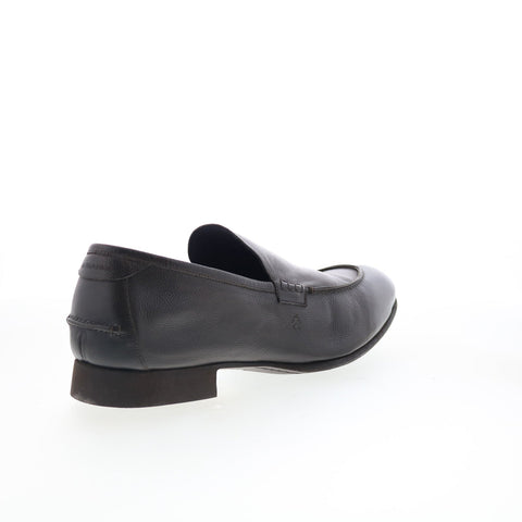 Di Bianco Etna Mens Black Leather Slip On Loafers & Slip Ons Casual Shoes