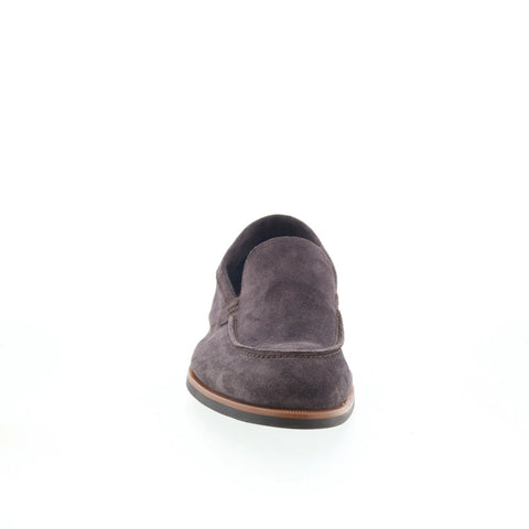 Di Bianco Etna Mens Brown Suede Slip On Loafers & Slip Ons Penny Shoes