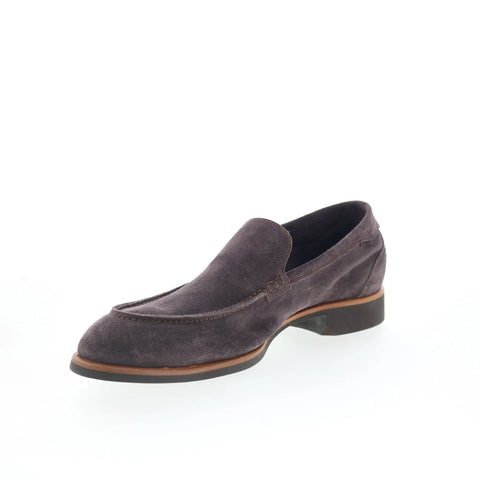 Di Bianco Etna Mens Brown Suede Slip On Loafers & Slip Ons Penny Shoes