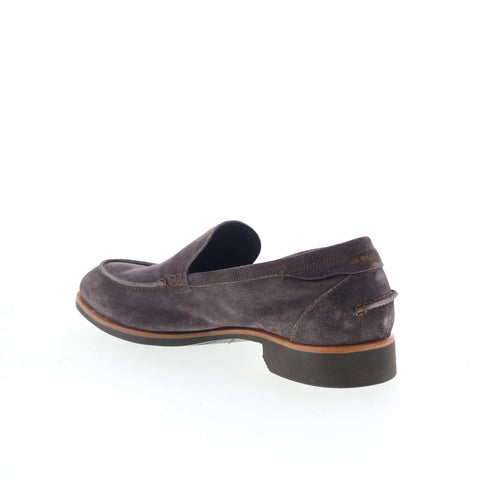 Di Bianco Etna Mens Brown Suede Slip On Loafers & Slip Ons Penny Shoes
