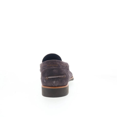 Di Bianco Etna Mens Brown Suede Slip On Loafers & Slip Ons Penny Shoes