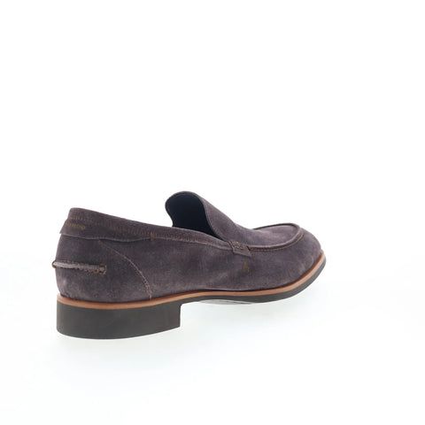 Di Bianco Etna Mens Brown Suede Slip On Loafers & Slip Ons Penny Shoes