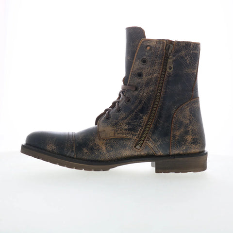 Bed Stu Renton F414035 Mens Black Leather Zipper Casual Dress Boots