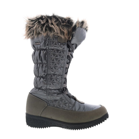 Spring Step Fotios FOTIOS-GRY Womens Gray Leather Zipper Knee High Boots