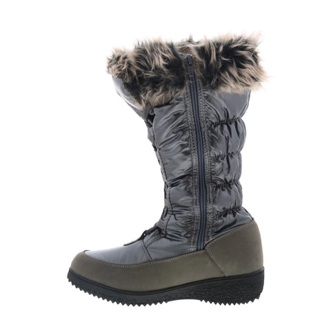 Spring Step Fotios FOTIOS-GRY Womens Gray Leather Zipper Knee High Boots