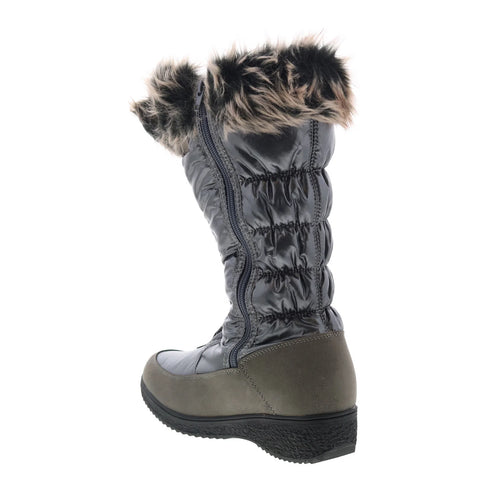 Spring Step Fotios FOTIOS-GRY Womens Gray Leather Zipper Knee High Boots