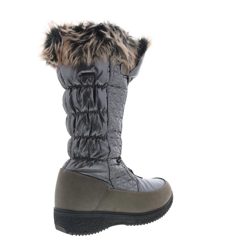 Spring Step Fotios FOTIOS-GRY Womens Gray Leather Zipper Knee High Boots