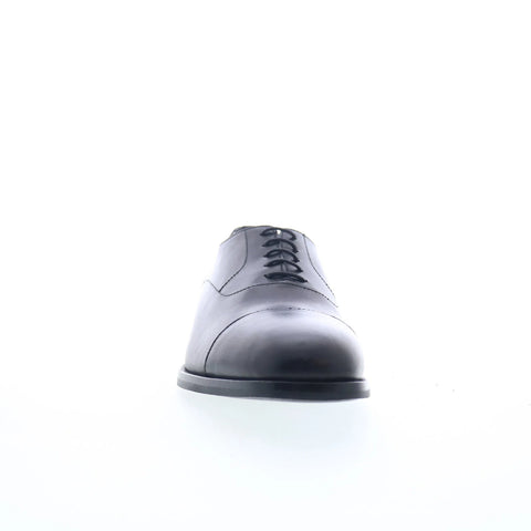 Di Bianco Famagosta Mens Black Leather Oxfords & Lace Ups Cap Toe Shoes