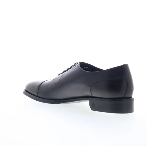 Di Bianco Famagosta Mens Black Leather Oxfords & Lace Ups Cap Toe Shoes
