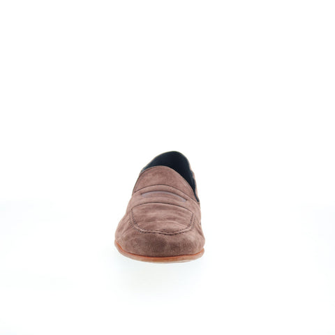 Di Bianco Fermo Mens Brown Leather Slip On Loafers & Slip Ons Casual Shoes