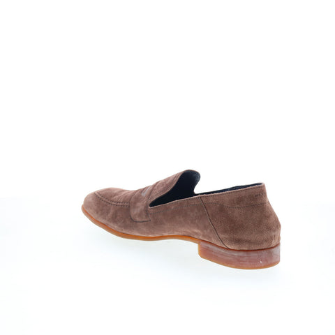 Di Bianco Fermo Mens Brown Leather Slip On Loafers & Slip Ons Casual Shoes