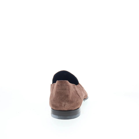 Di Bianco Fermo Mens Brown Suede Slip On Loafers & Slip Ons Casual Shoes