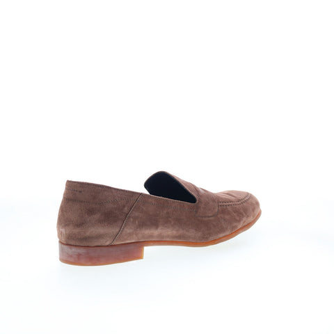 Di Bianco Fermo Mens Brown Leather Slip On Loafers & Slip Ons Casual Shoes