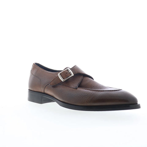 Di Bianco Fiddle Mens Brown Leather Loafers & Slip Ons Casual Shoes