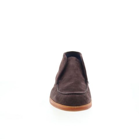 Di Bianco Fidenza Mens Brown Suede Slip On Casual Dress Boots