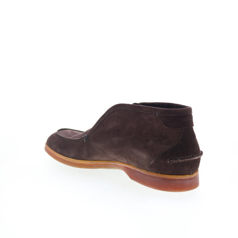 Di Bianco Fidenza Mens Brown Suede Slip On Casual Dress Boots