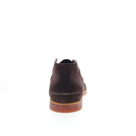 Di Bianco Fidenza Mens Brown Suede Slip On Casual Dress Boots