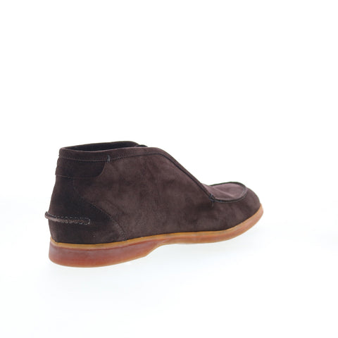 Di Bianco Fidenza Mens Brown Suede Slip On Casual Dress Boots