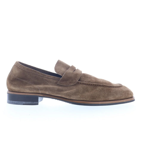 Di Bianco Gomma City FIDENZA Mens Brown Suede Loafers & Slip Ons Penny Shoes