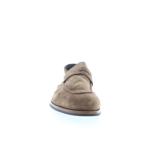 Di Bianco Gomma City FIDENZA Mens Brown Suede Loafers & Slip Ons Penny Shoes