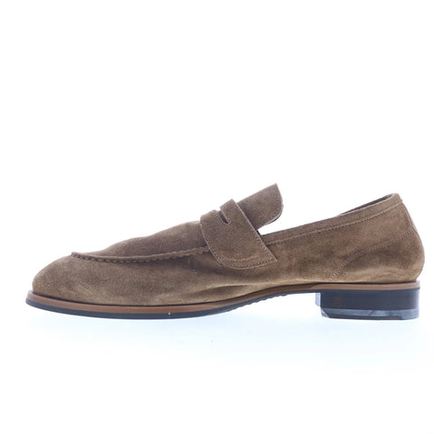Di Bianco Gomma City FIDENZA Mens Brown Suede Loafers & Slip Ons Penny Shoes