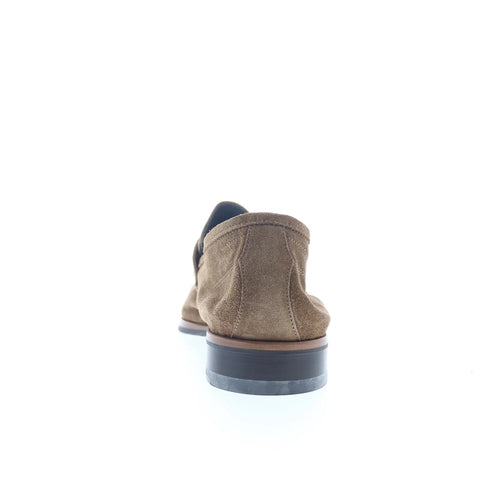 Di Bianco Gomma City FIDENZA Mens Brown Suede Loafers & Slip Ons Penny Shoes
