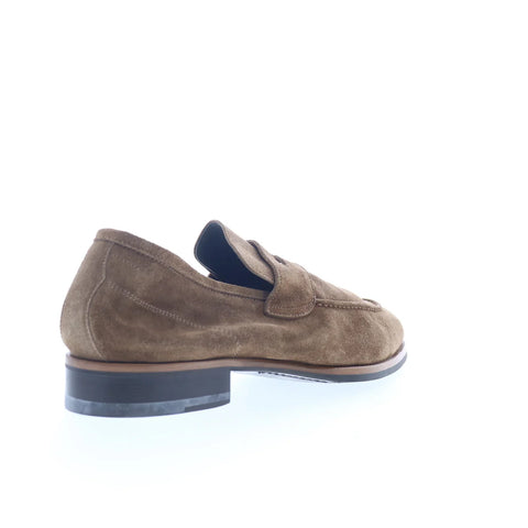 Di Bianco Gomma City FIDENZA Mens Brown Suede Loafers & Slip Ons Penny Shoes