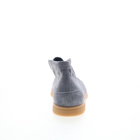 Di Bianco Fidenza Mens Gray Suede Slip On Casual Dress Boots