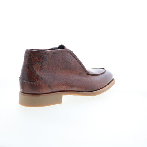 Di Bianco Fidenza Mens Brown Leather Slip On Ankle Boots