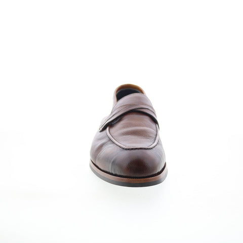 Di Bianco Firenze Ciana Mens Brown Leather Loafers & Slip Ons Penny Shoes