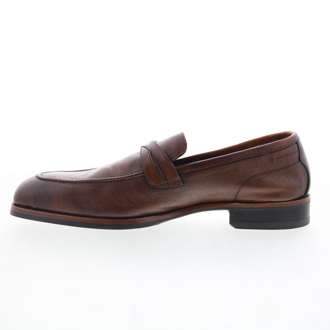 Di Bianco Firenze Ciana Mens Brown Leather Loafers & Slip Ons Penny Shoes
