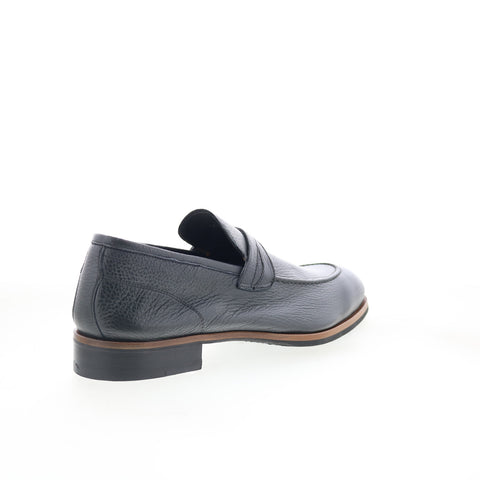 Di Bianco Firenze Mens Gray Leather Slip On Loafers & Slip Ons Penny Shoes