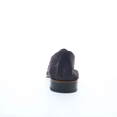 Di Bianco Firenze Mens Brown Suede Slip On Loafers & Slip Ons Penny Shoes