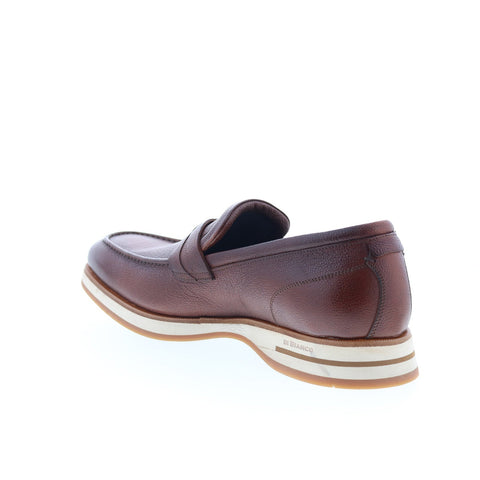 Di Bianco Firenze Mens Brown Leather Slip On Loafers & Slip Ons Penny Shoes
