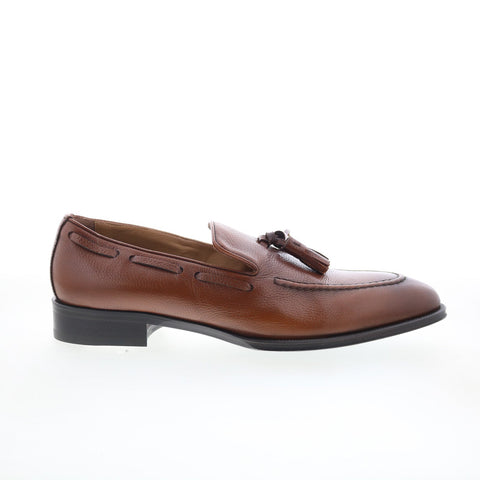 Pastori by Di Bianco Flama Mens Brown Leather Loafers & Slip Ons Casual Shoes