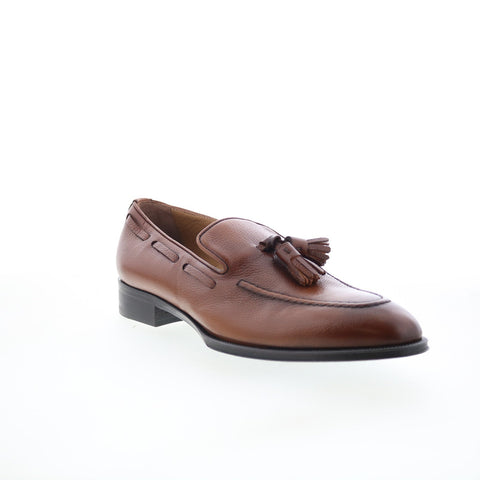 Pastori by Di Bianco Flama Mens Brown Leather Loafers & Slip Ons Casual Shoes