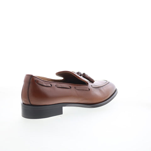 Pastori by Di Bianco Flama Mens Brown Leather Loafers & Slip Ons Casual Shoes