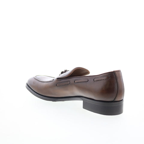 Pastori by Di Bianco Flama Mens Brown Leather Loafers & Slip Ons Casual Shoes