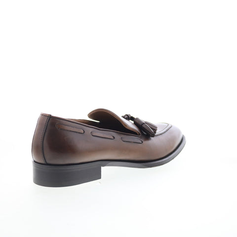 Pastori by Di Bianco Flama Mens Brown Leather Loafers & Slip Ons Casual Shoes