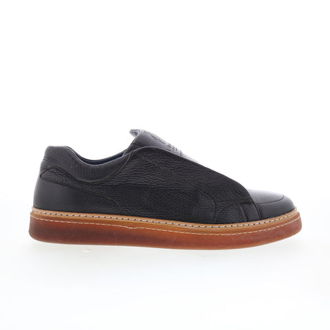 Di Bianco Flaminio Mens Brown Leather Slip On Lifestyle Sneakers Shoes